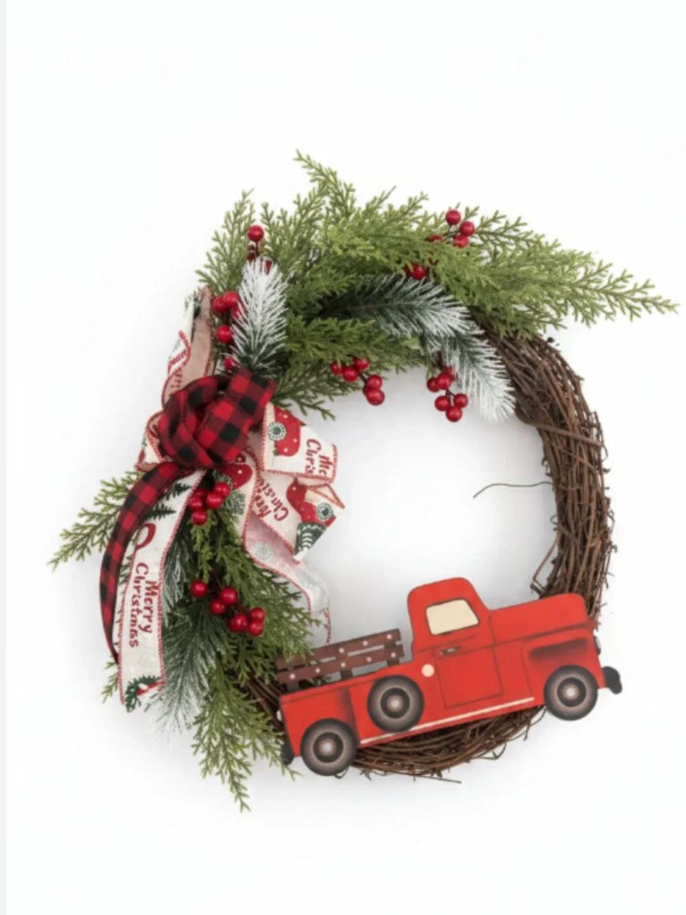Red Truck Christmas Wreath 15
